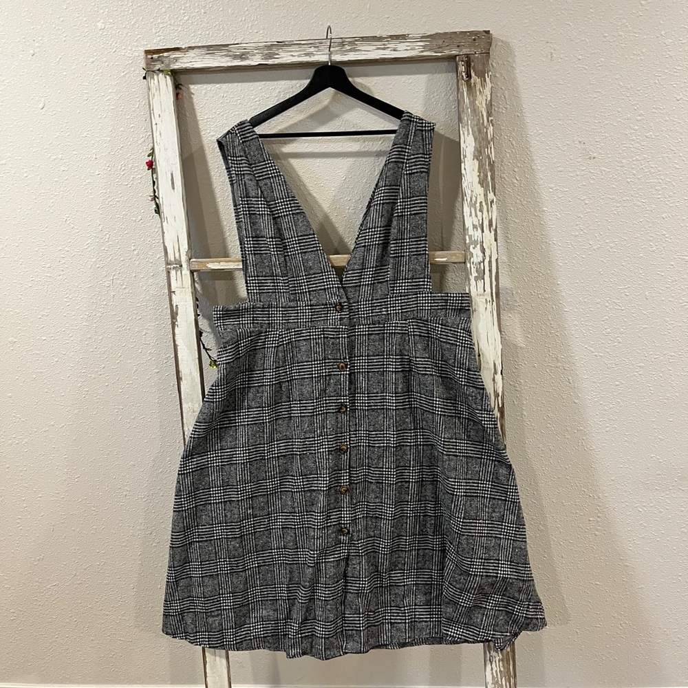 SHEIN Plaid Button-Down Midi Dress